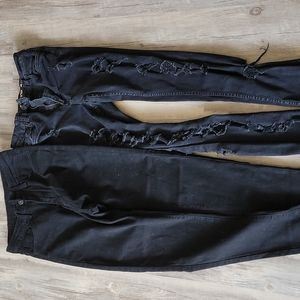 Black High Rise Skinny Jeans